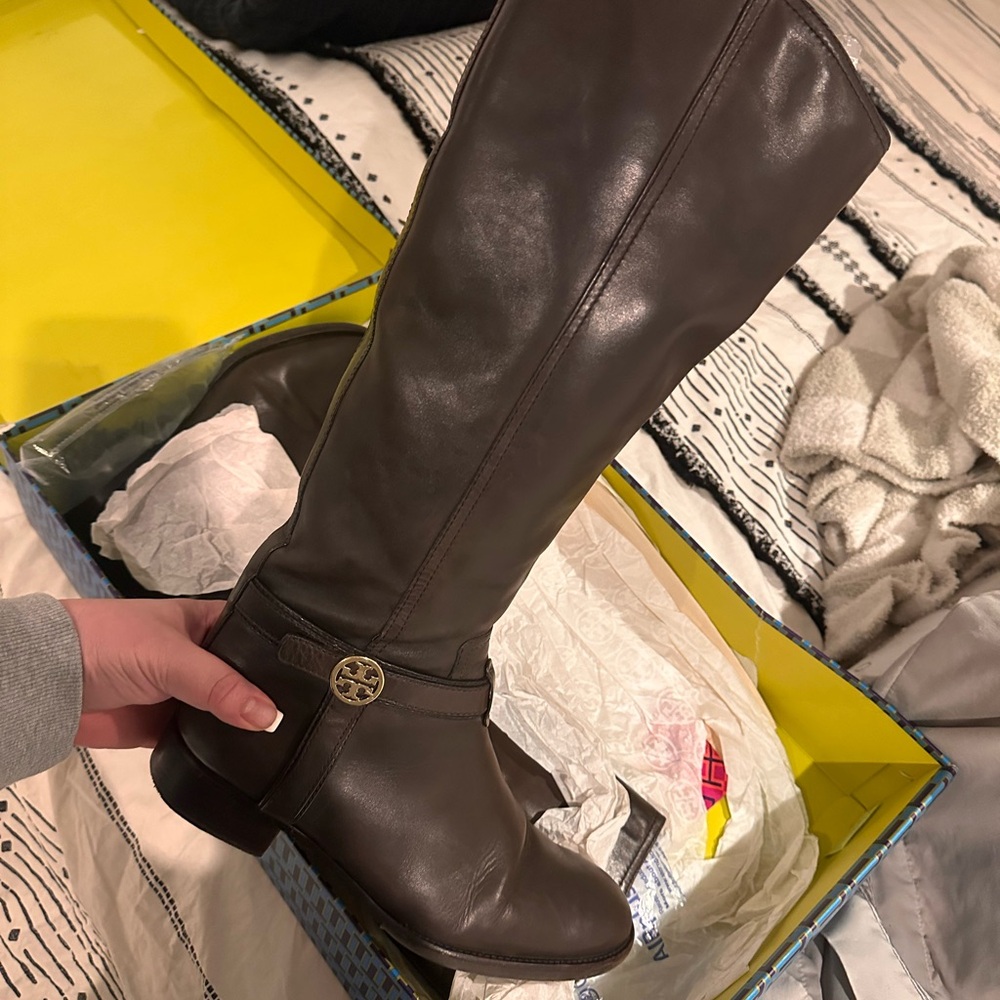 Tory Burch Brown  Bristol Knee-High Leather riding Boots size 9.5